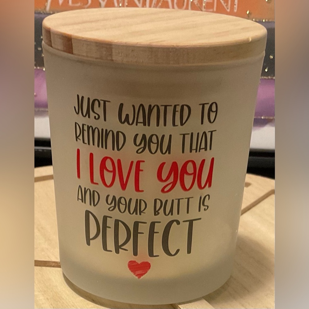 FUNNY I love you Candle